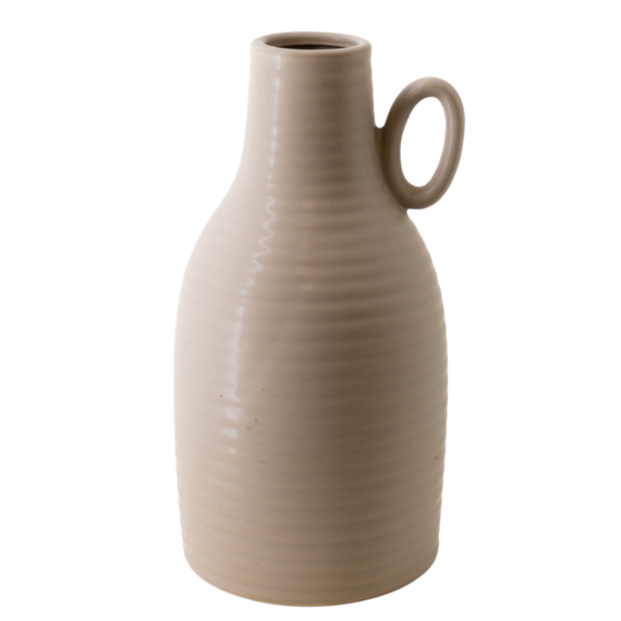 CM111 Ceramic Vase w/Handle - Taupe 22.25" x 16.5" x 20.25" PK 2