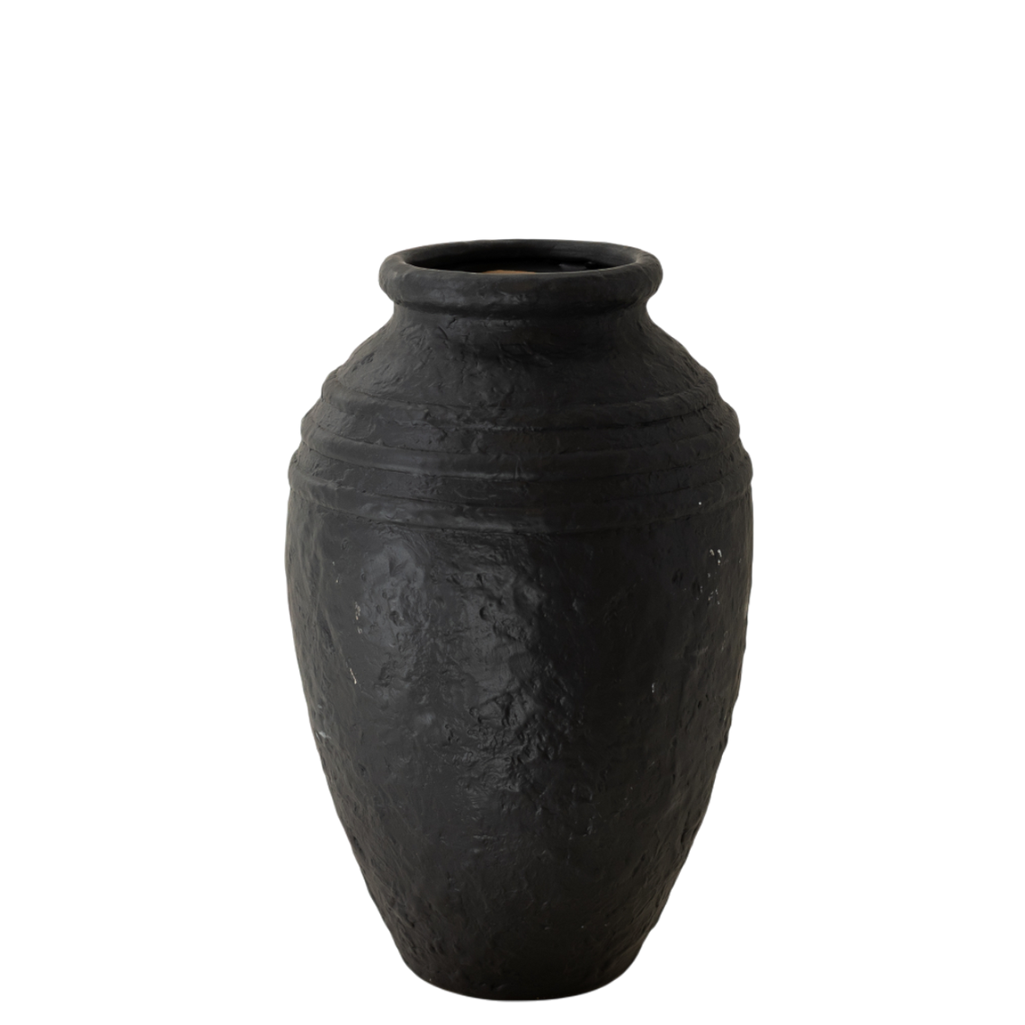 CM118 Ceramic Container - Black 8.25" x 8.25" x 13" PK 2