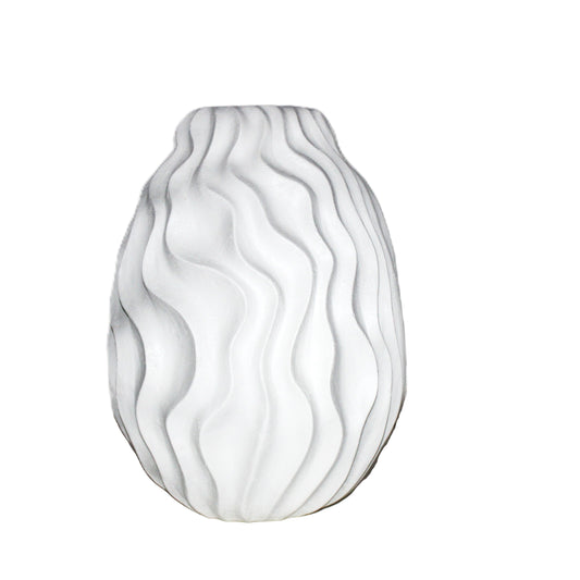 CM123 Wavy Ceramic Vase 12" x 12" x 15.75"