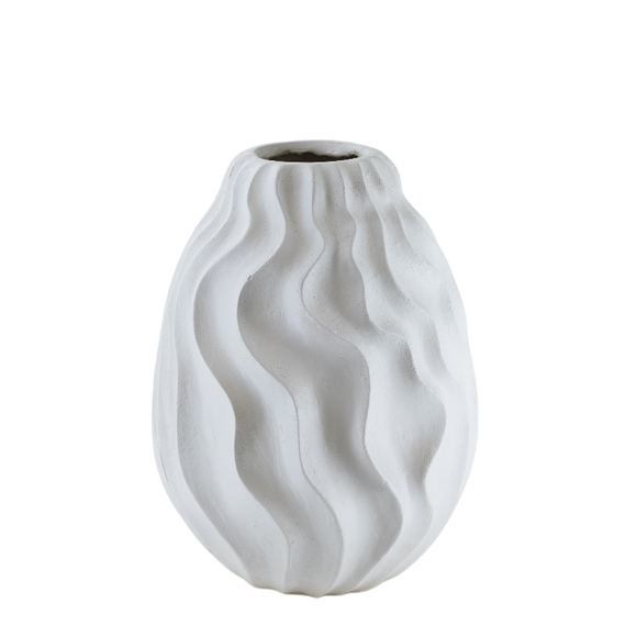 CM123 Wavy Ceramic Vase 10" x 10" x 16.75" PK 2