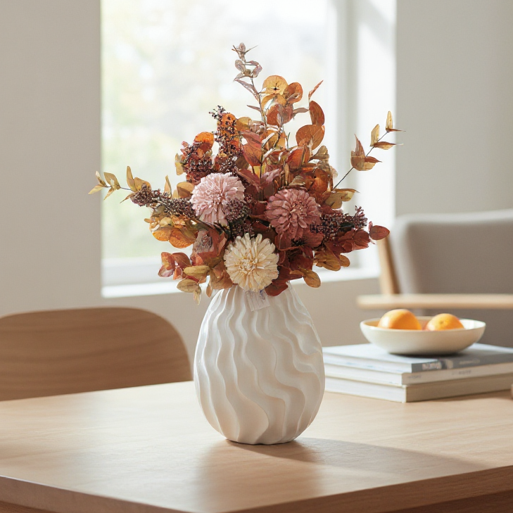 CM123 Wavy Ceramic Vase 10" x 10" x 16.75" PK 2