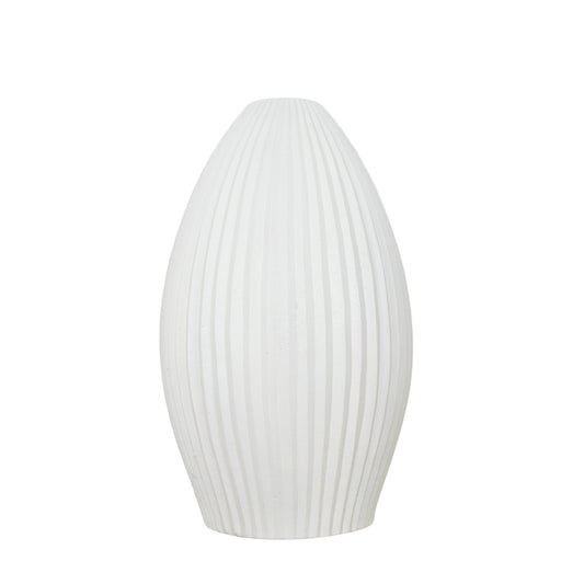 Ridged Oval Ceramic Vase