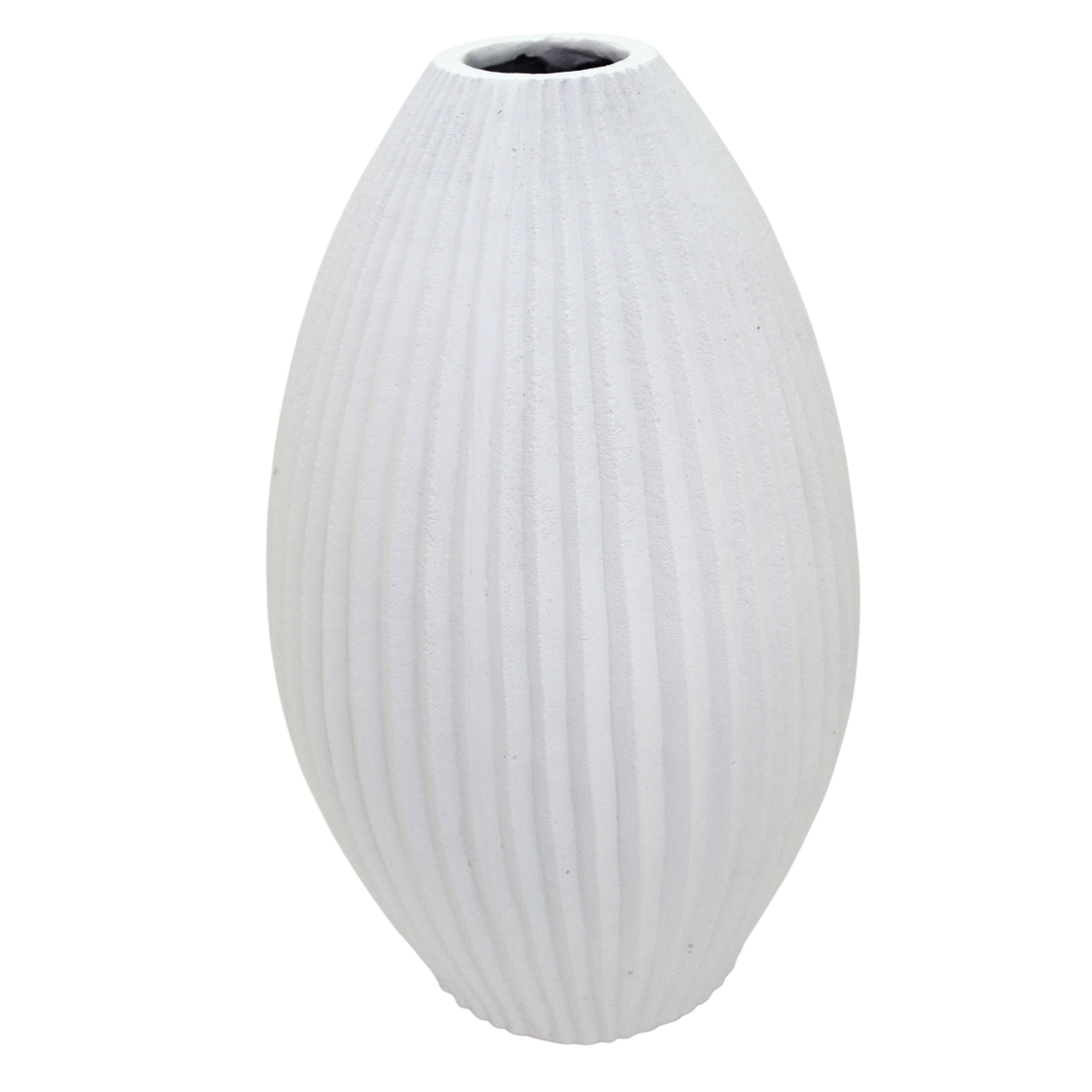 CM125 Ridged Oval Ceramic Vase 10.5" x 10.5" x 20.5" PK 2