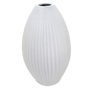 CM125 Ridged Oval Ceramic Vase 10.5" x 10.5" x 20.5" PK 2