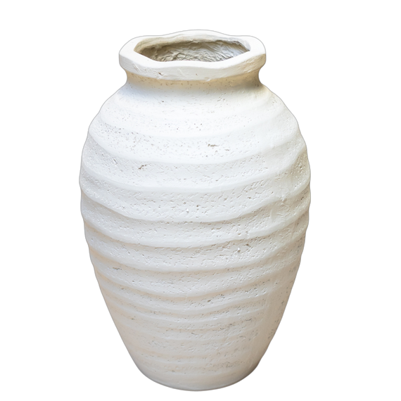 CM126 Textured Contemporary Ceramic Vase 12" x 12" x 17.75" PK 2
