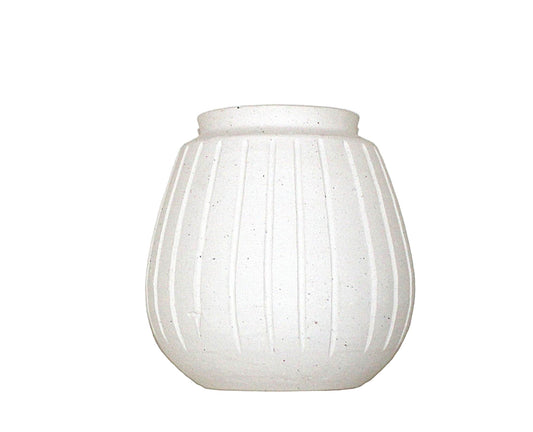 CM134 Grooved Ceramic Vase 9" x 9" x 9"