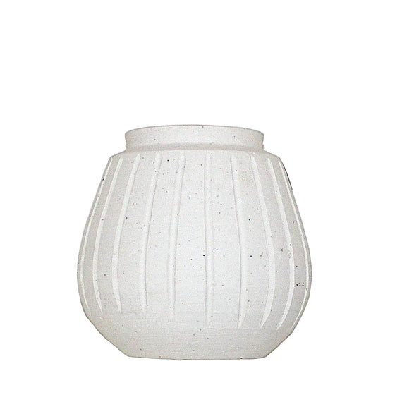 CM135 Ridged Ceramic Vase 7.25" x 7.25" x 7.25"