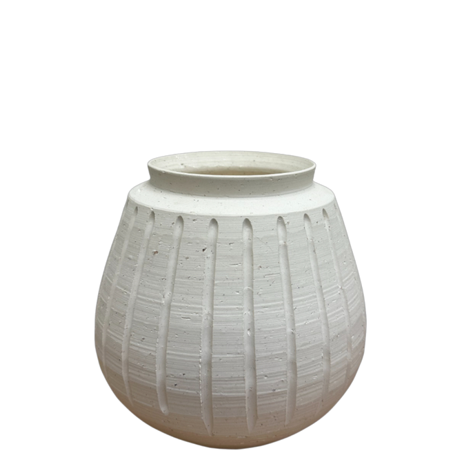 Textured Ribbed Ceramic Pot CM136 Textured Ribbed Ceramic Vase 11
