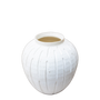 CM138 Textured Ribbed Ceramic Vase 7.5" x 7.5" x 8" PK 4
