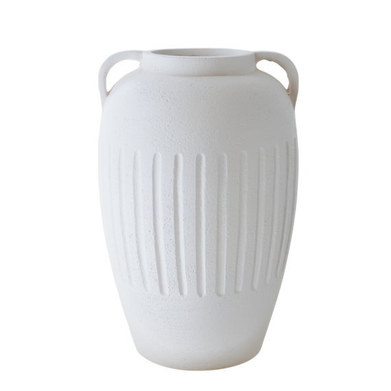 CM144 Tall Ceramic Vase w/Handles 11" x 10.25" x 17.25" PK 2