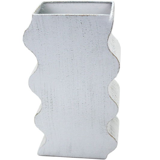 Large Wavy Metal Vase