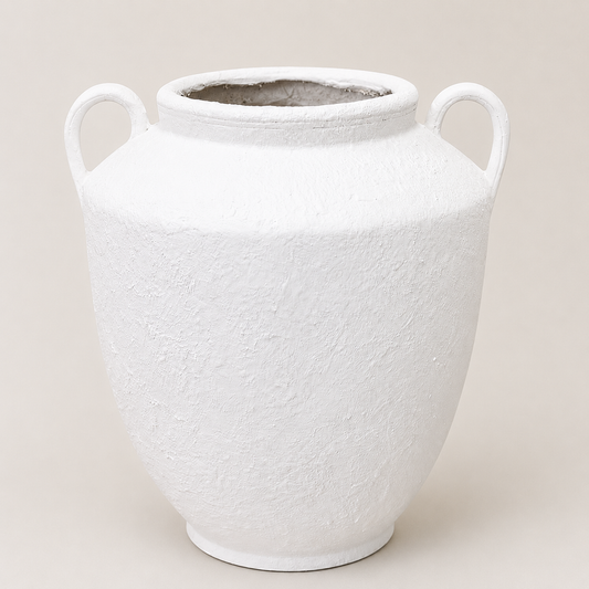 CM148 Ceramic Container w/Handles 15" x 14" x 16.25" PK 2