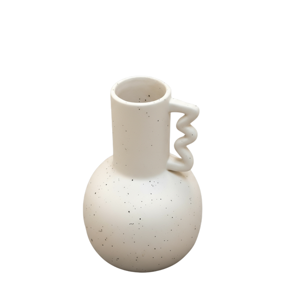 CM150 Ceramic Vase w/Handle 6.25" x 6.25" x 10.25" PK 6