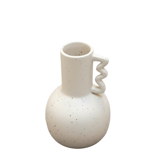 CM150 Ceramic Vase w/Handle 6.25" x 6.25" x 10.25" PK 6