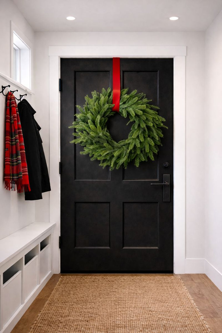 WR102 Real Touch Mixed Pine Wreath 28" PK1