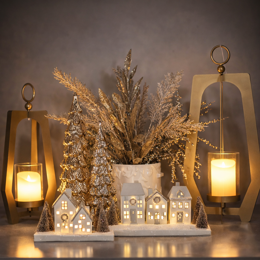 PN155 LED Polyresin Cottage House 7.25" x 2.25" x 5.25" PK2