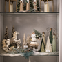 PR130 Polyresin  Santa 4" x 3.25" x 13", Set of 3 PK1