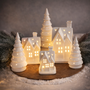 PN147 LED Ceramic House 7.25" x 5.75" x 4.25". Set of 3 PK2