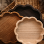 T123 Wooden Scalloped Trays - (Set of 4)7.25" X 7.25" X 2", 9.5" X 9.5" X 2", 11.75" X 11.25" X 2", 15.75" X 15.75" X 2" PK 2