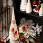 PN146 LED Ceramic Trees White 2.5" x 2.5" x 6",  3.25" x 3.25" x 7.75",  & 3.75" x 3.75" x 9.5", Set of 3 PK2