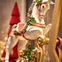 PR155 Polyresin Christmas Rocking Horse 13.25" x 5" x 14.5" PK1