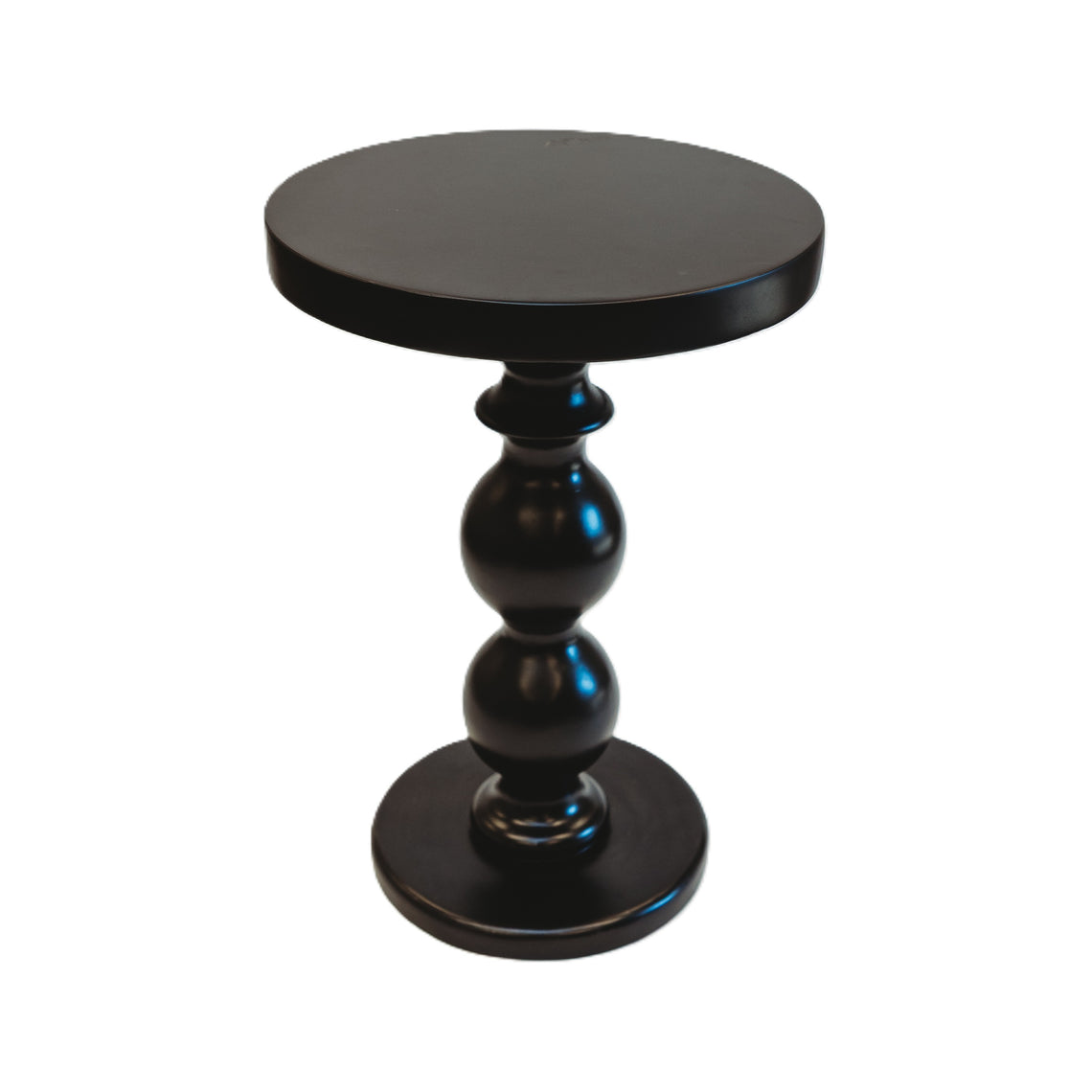 Pedestal Side Table - Black