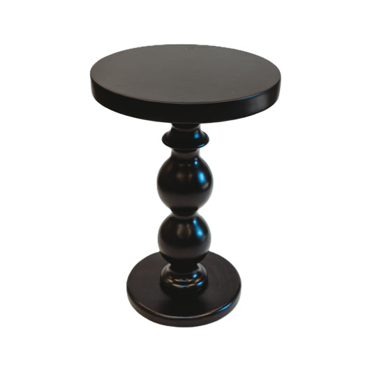 Pedestal Side Table - Black