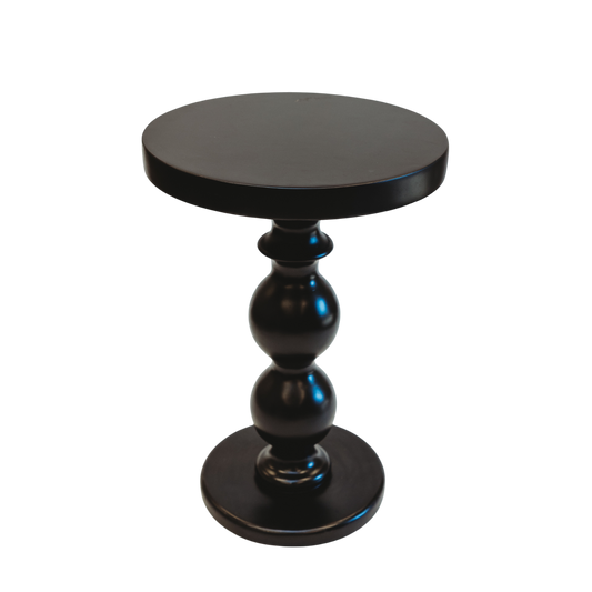 FN105 Pedestal Side Table - Black 15.75" x 15.75" x 23.5" PK 1