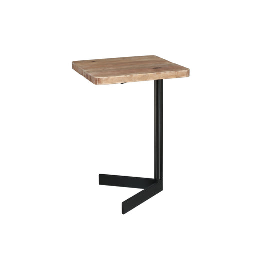 Wood/Metal Square Side Table