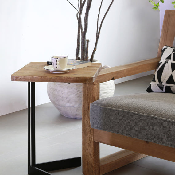 FN115 Wood/Metal Square Side Table 15.75" x 15.5" x 23" PK 1