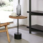 Wood/Metal Round Side Table