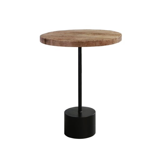 Wood/Metal Round Side Table