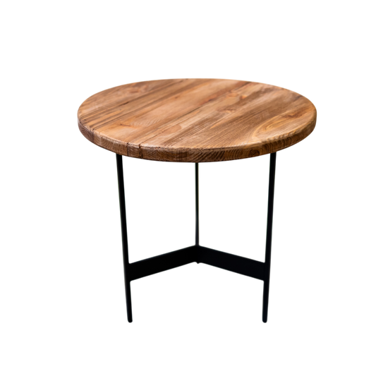 FN118 Recycled Pine/Iron Side Table 17.5" x 17.25" PK 1
