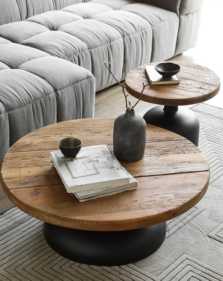 FN120 Recycled Pine/Iron Coffee Table 35" X 35" X 13" PK 1