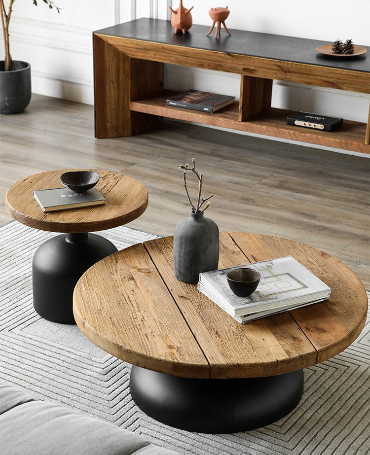 FN120 Recycled Pine/Iron Coffee Table 35" X 35" X 13" PK 1