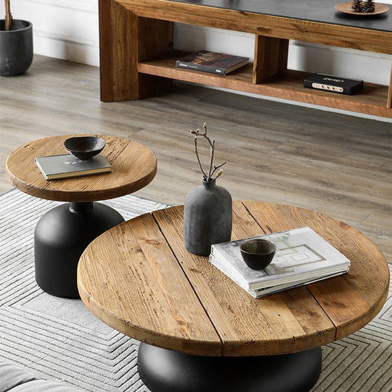 FN120 Recycled Pine/Iron Coffee Table 35" X 35" X 13" PK 1
