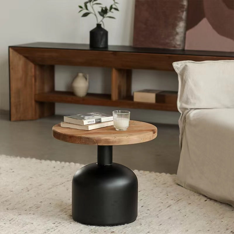 FN119 Recycled Pine/Iron Mini Coffee Table 19.25" X 19.25" X 17.5" PK 1