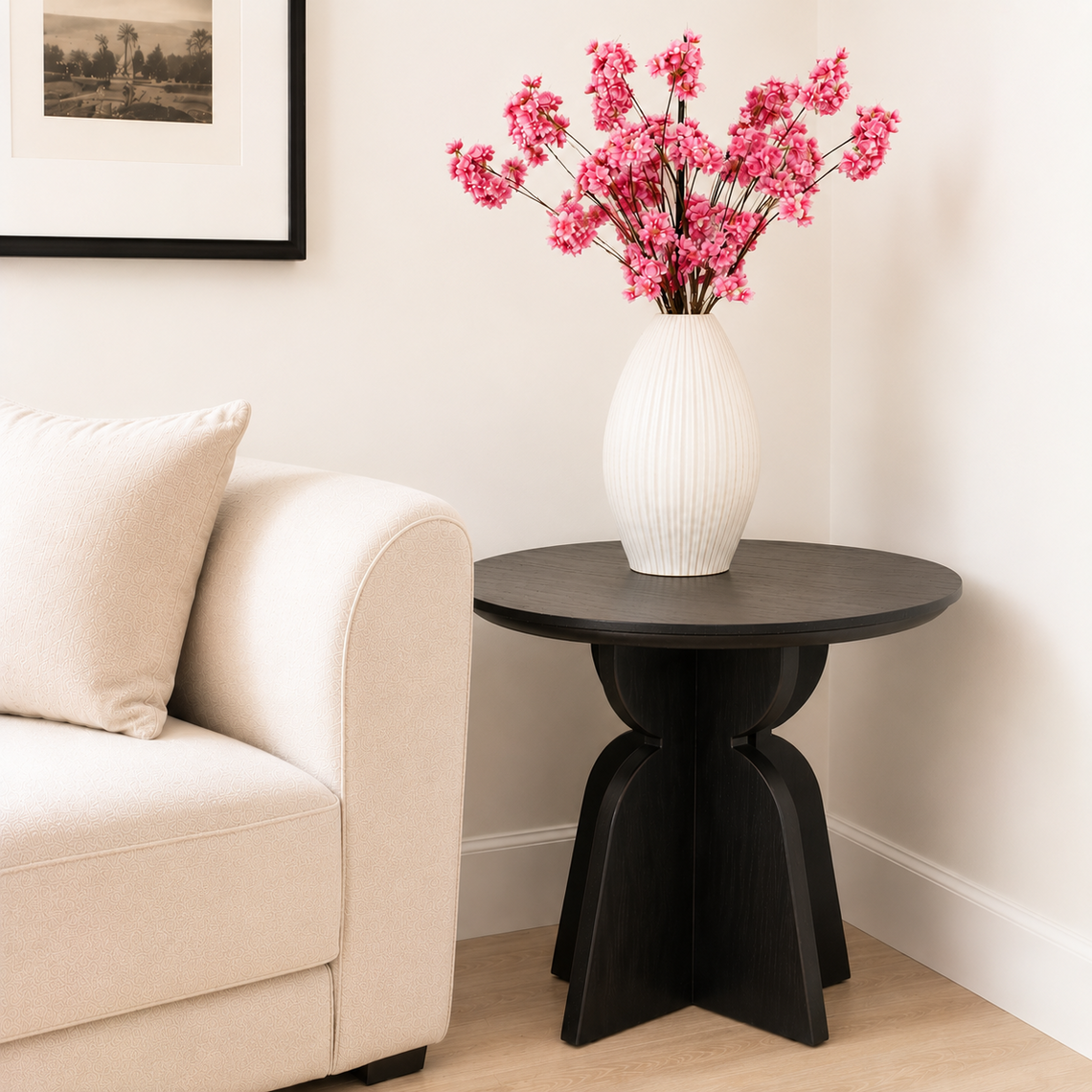 FN110 Wood Side Table - Black 31.75" x 31.75" x 29.75" PK 1
