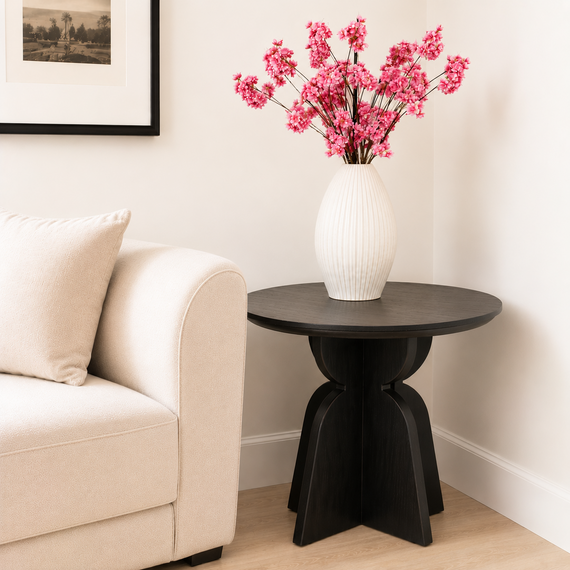 FN110 Wood Side Table - Black 31.75" x 31.75" x 29.75" PK 1