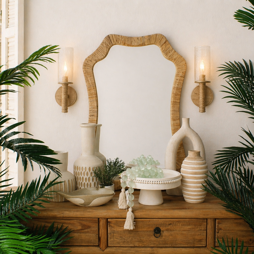 MIR100 Rattan Mirror 24" x 1" x 34.5" PK 1