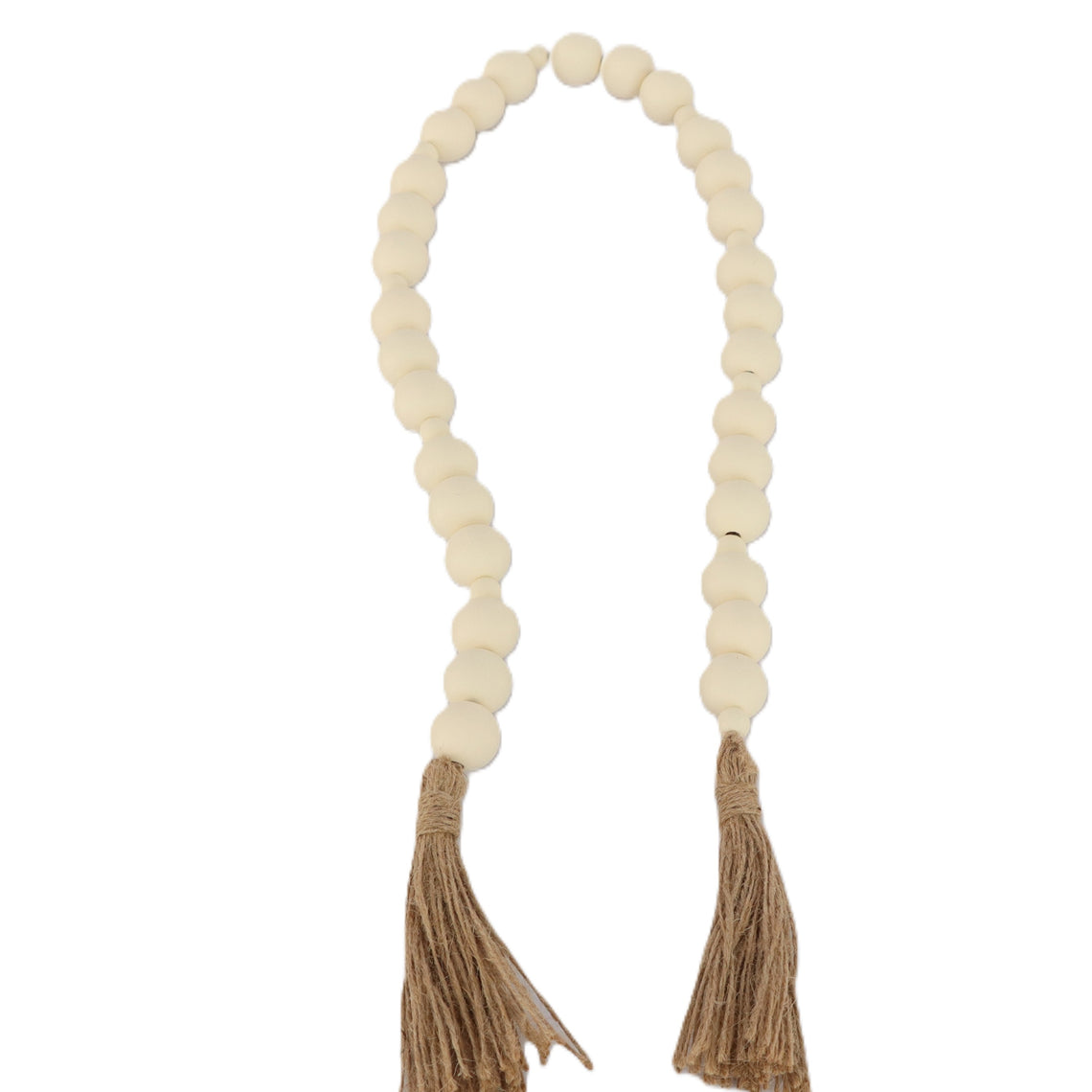 Wood Bead Garland w/Tassel