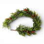 GD104 Real Touch Fir Pine w/Red Berry Garland 6' PK2