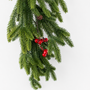 GD104 Real Touch Fir Pine w/Red Berry Garland 6' PK2