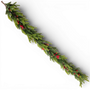 GD104 Real Touch Fir Pine w/Red Berry Garland 6' PK2
