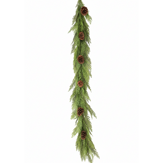 GD111 Cedar/Pinecone Garland 6' PK4