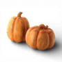 HN109 Polyresin  Pumpkins 6.25" x 6.25" x 8.5" & 7.5" x 7.5" x 6.25", Set of 2 PK2