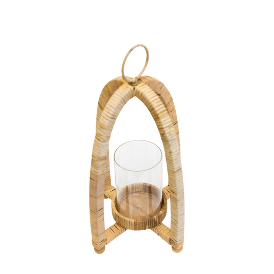 LNT105 Rattan Lantern - 6.75" x 6.5" x 15.75" PK 4