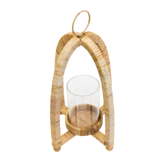 LNT106 Rattan Lantern - 7.75" x 7.75" x 17.5" PK 4