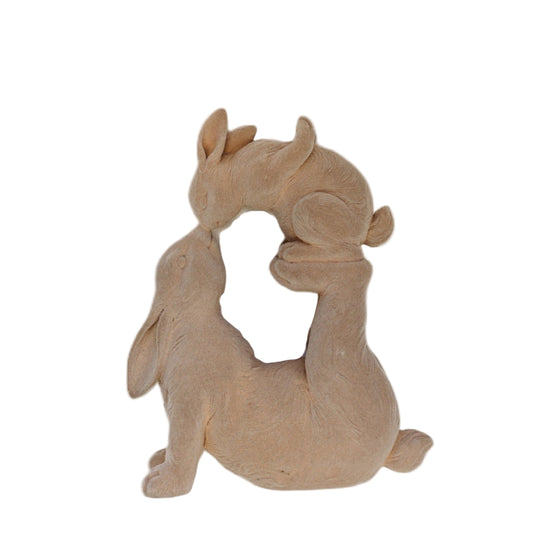 N110 Ceramic Flocked Rabbit/Bunny 14.5" x 6.75" x 17"