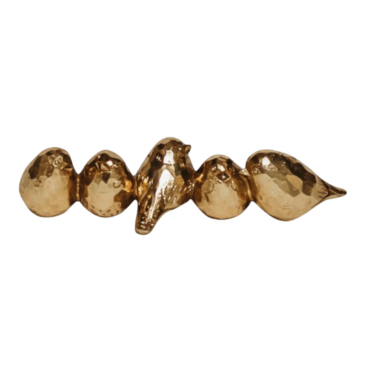 N115 Poly Resin Birds - Gold 8.75" x 3.25" x 2" PK 4